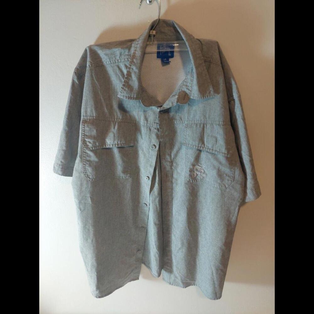 Guy Harvey Vented Caped Button Up Fishing Outdoors Shirt Size L